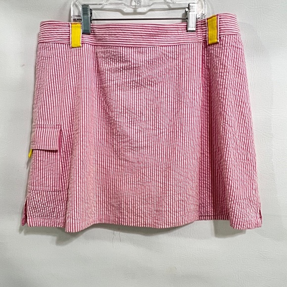 Lilly Pulitzer Skort pink white stripe seer sucker EC sz 4 - Picture 14 of 14